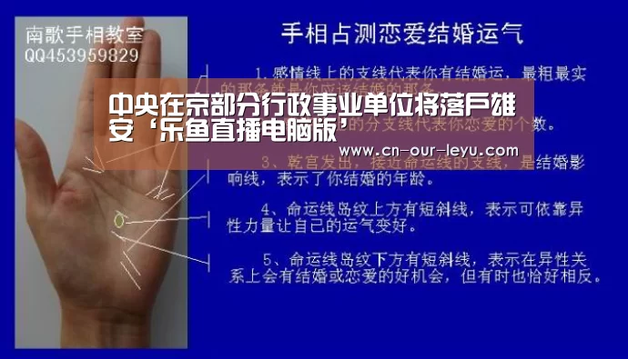 中央在京部分行政事业单位将落户雄安‘乐鱼直播电脑版’(图1) 乐鱼直播电脑版